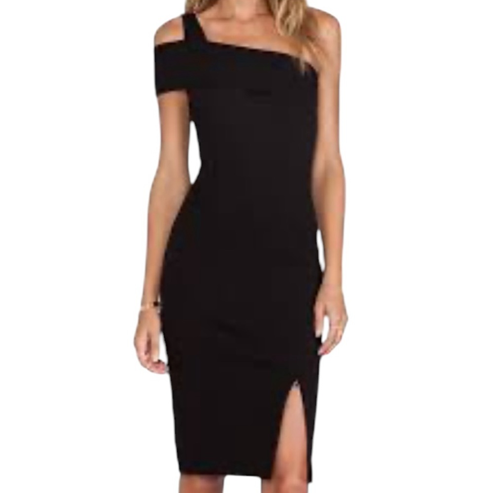 Nicholas Black Ponte Off the Shoulder Band Dress 8